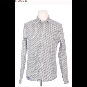 Scotch & Soda Men’s Long Sleeve Palm Tree Shirt size L